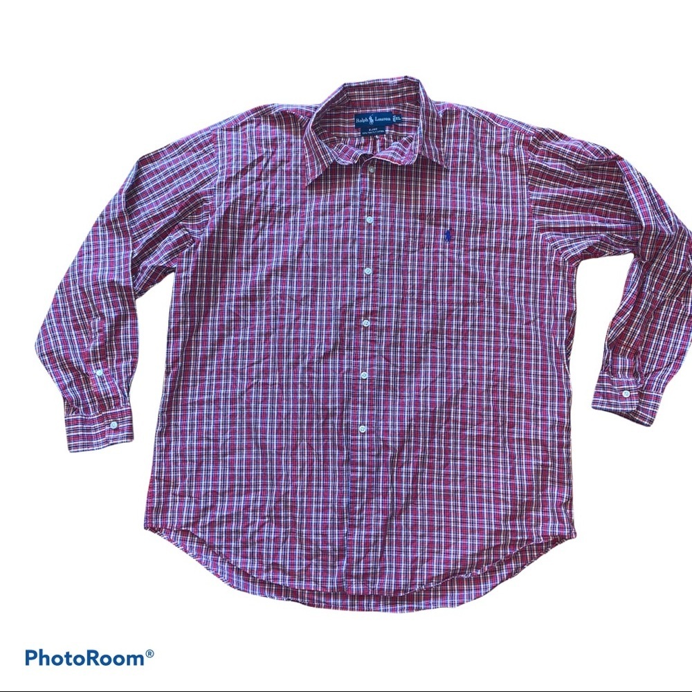 Polo Ralph Lauren Blake Red Plaid Button Down Shirt Top size XL